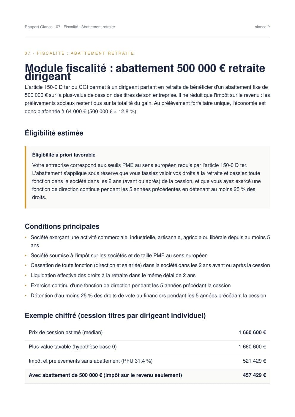 Module abattement de 500 000 € du rapport : conditions et exemple chiffré